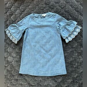 Crewcuts Girls Denim Dress, Bell Sleeve, 5Y